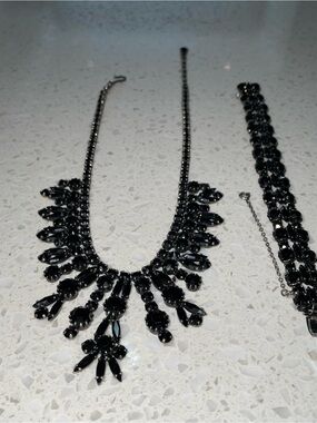 VINTAGE Signed Sherman Necklace & Bracelet Set
